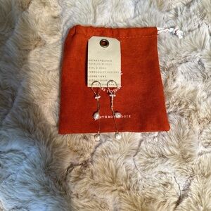 Anthropologie Gold and Pearl Drop Earrings